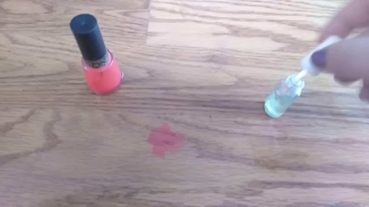 how to get nail polish off hardwood floor